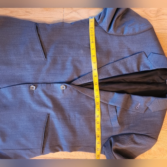 Indochino Mens Gray Wool Suit Jacket Blazer sz 40 Pants sz 34 Dress Work Wedding - Picture 8 of 14